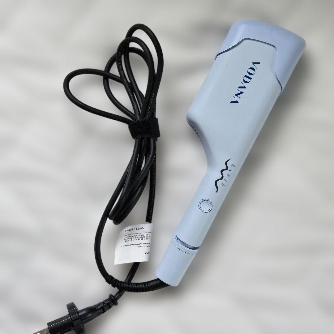 トリプルフローウェーブアイロン40mmクリーミーブルー コテ ヘアアイロン 韓国