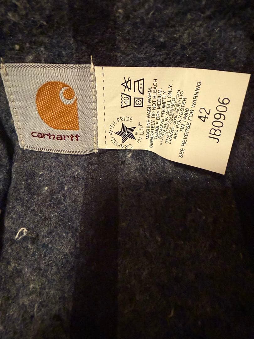 【USA製ヴィンテージ】Carhartt トラッカージャケットサイズ42【レア】