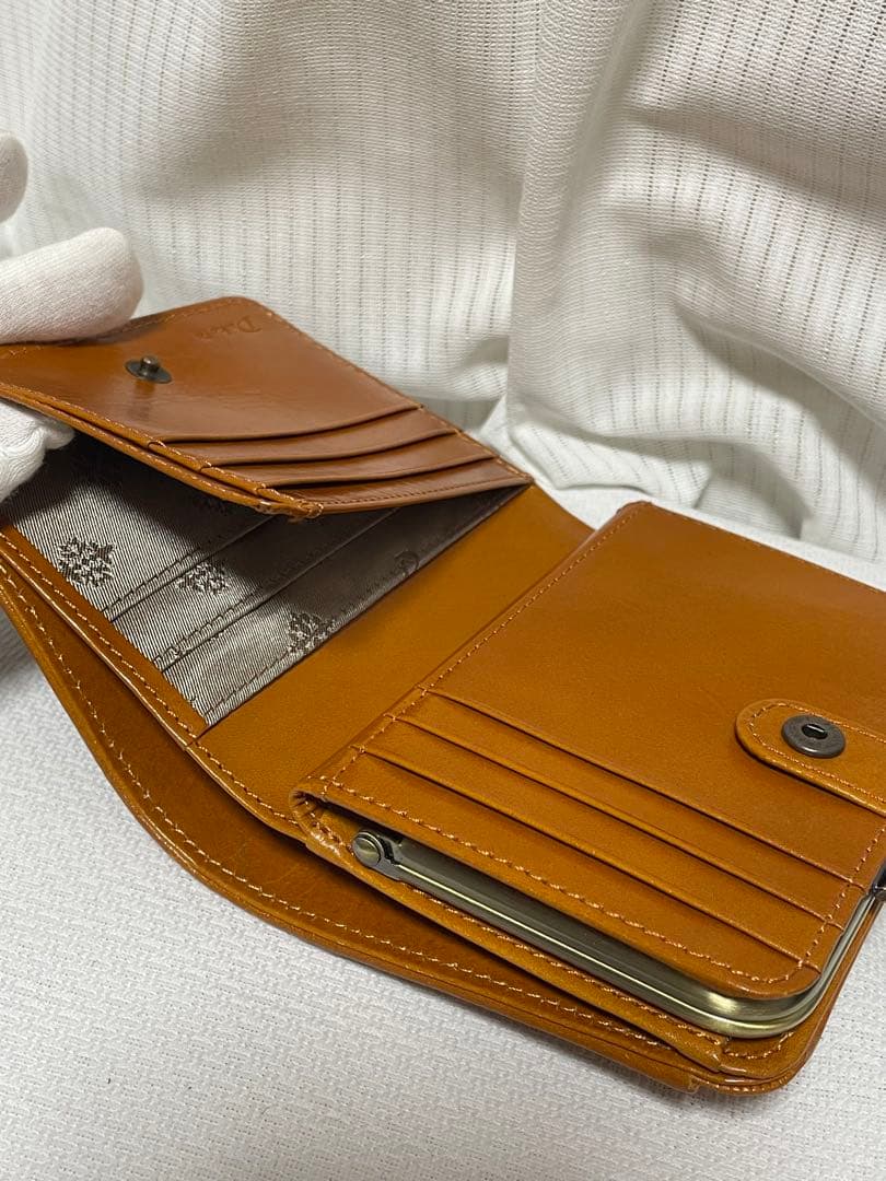 新品　Dakotaダコタ 二つ折り財布 本革 レザー がま口 アロマティコ財布
