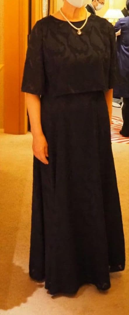 お値下げ TWEED　DRESS　マザードレス 　１３号　ダークネイビー