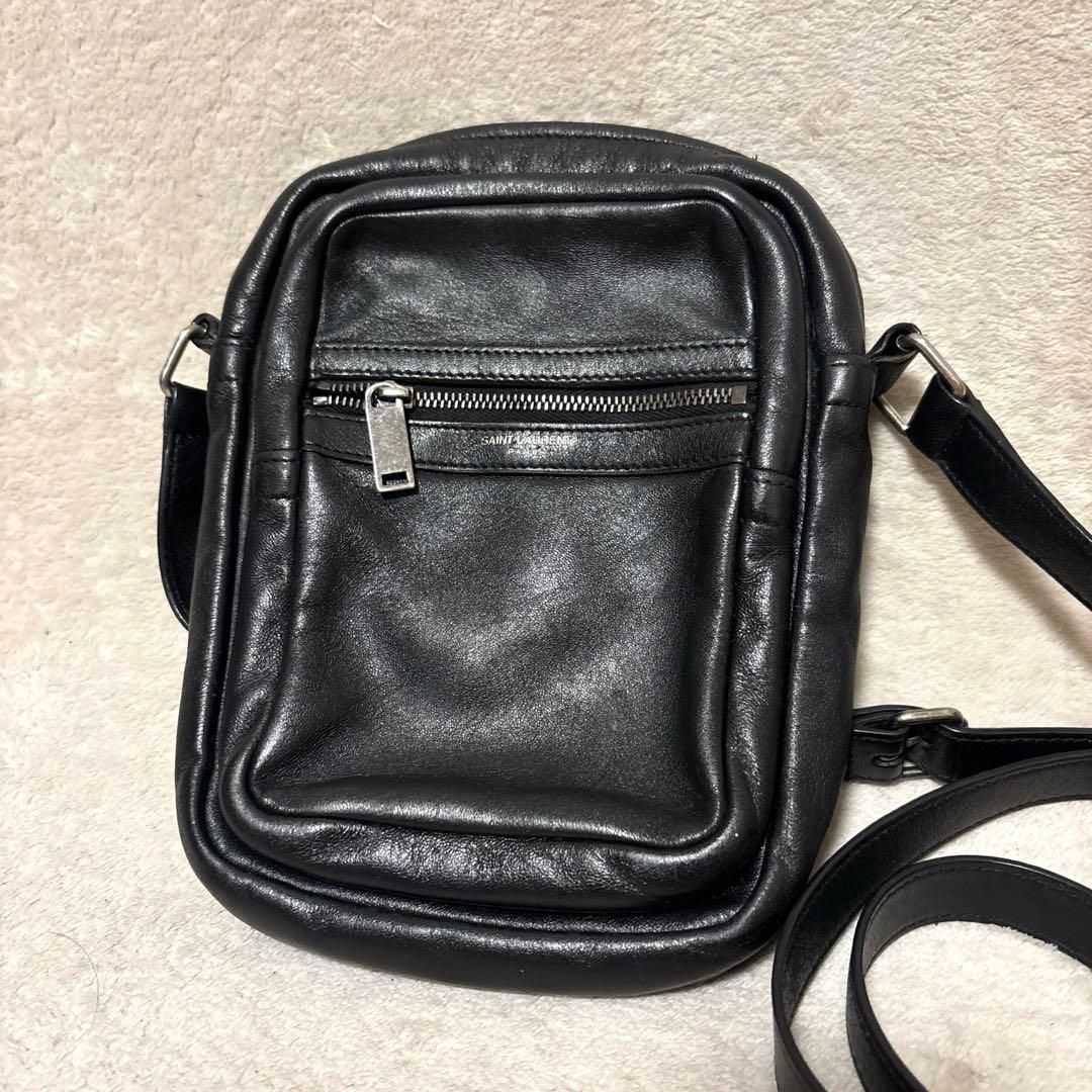 saint laurent paris city shoulder bag 黒