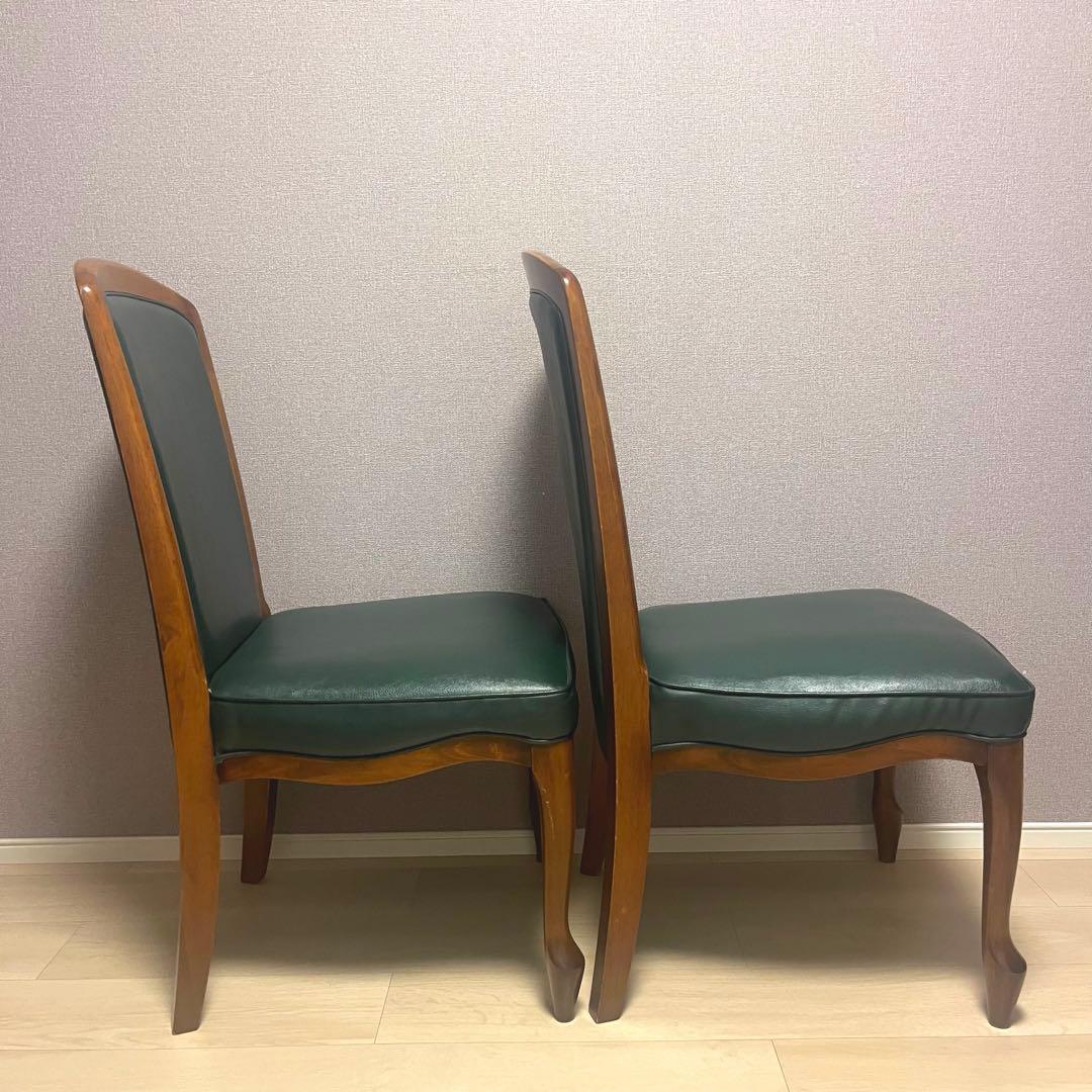 猫脚　ダイニングチェア　アンティーク　二脚セット