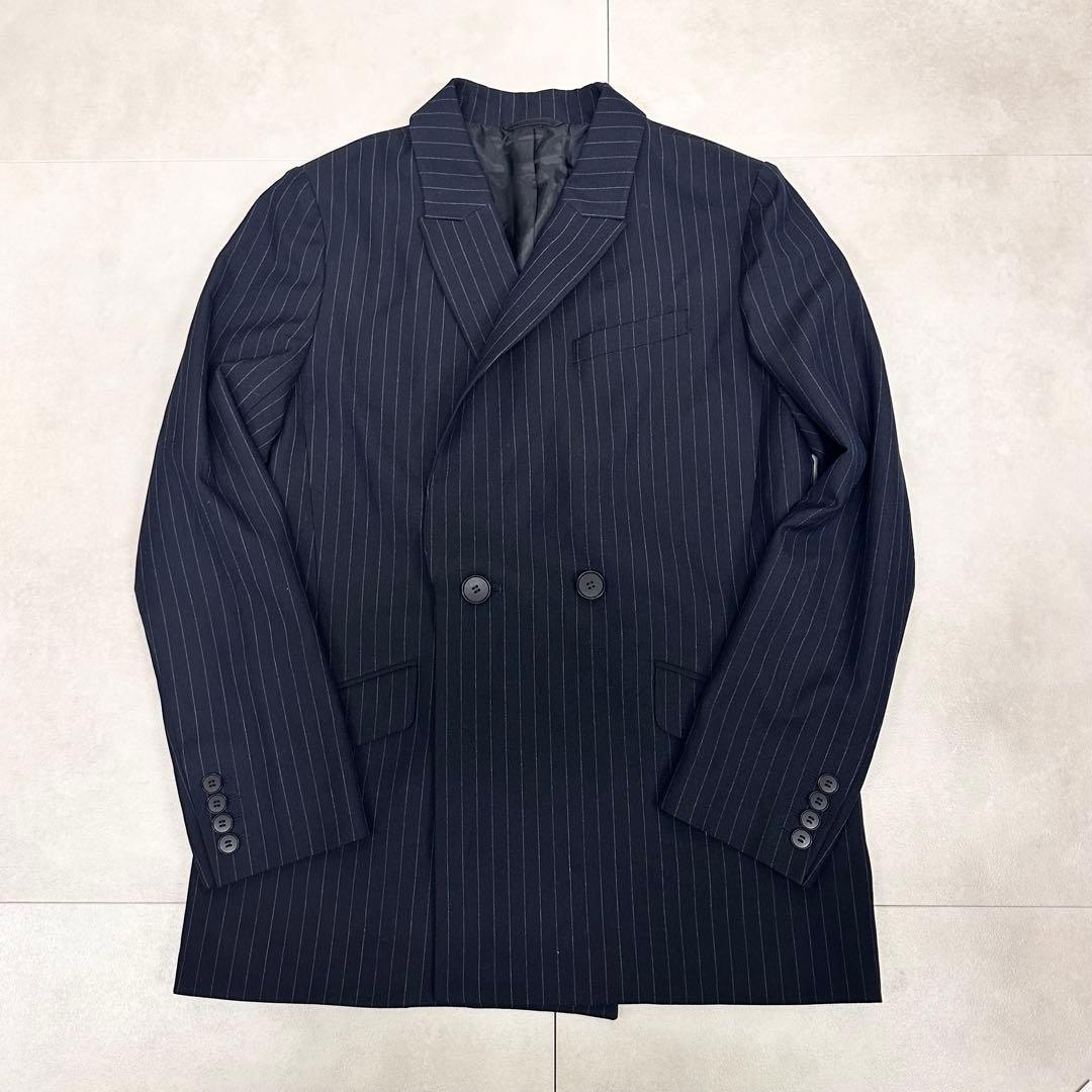 【スーツスクエア】新品 スーツ ウォッシャブル ストレッチ ピンストライプ