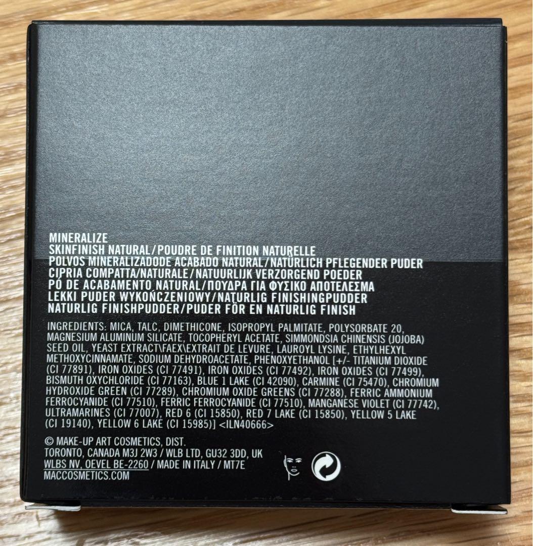 未使用品 MAC ミネラライズ スキンフィニッシュ ナチュラル ライト