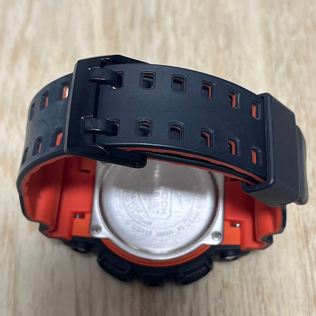 【人気商品レアカラー】G-SHOCK GA-100BRオレンジカモフラージュ×黒