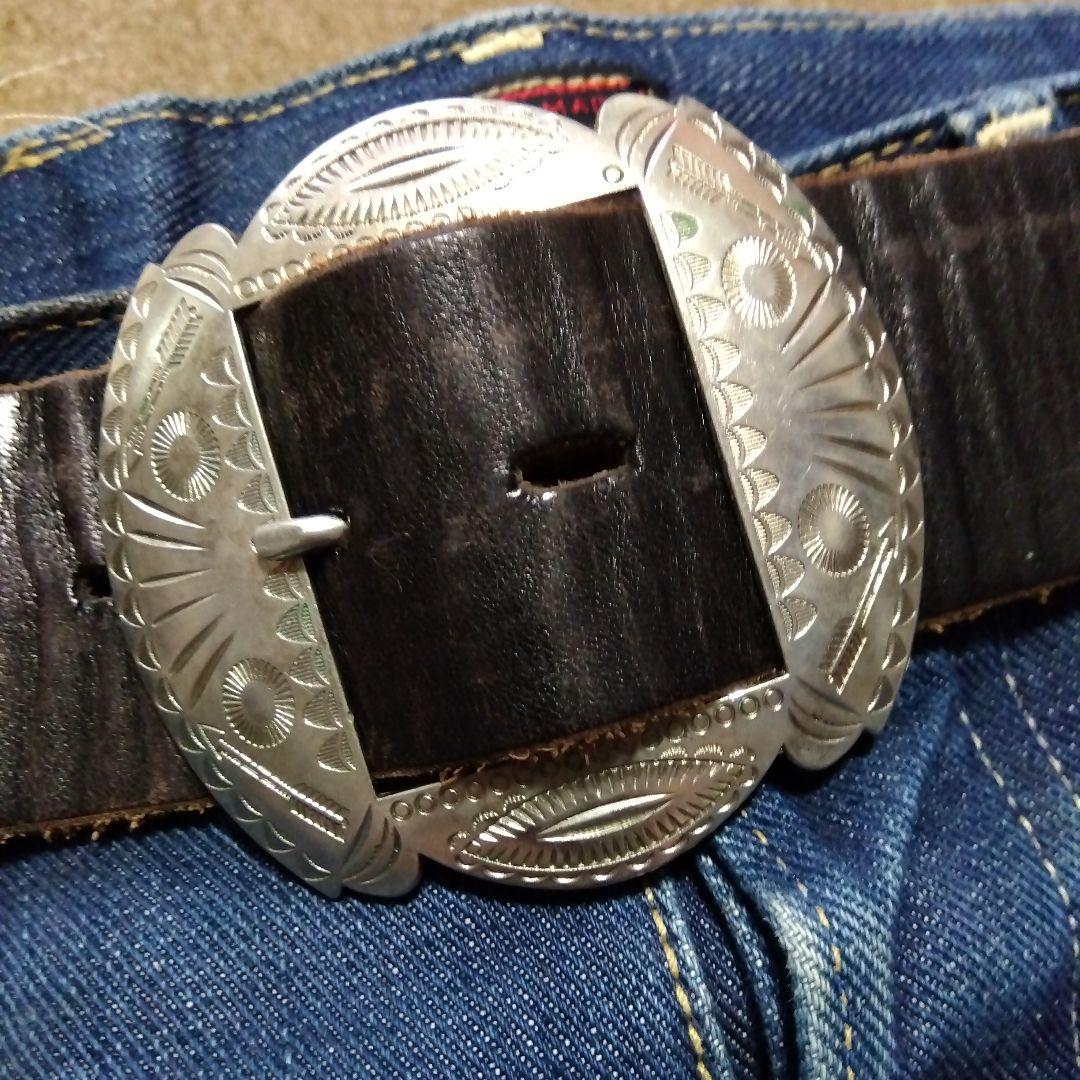 36inch 20周年記念モデル ヴィンテージ バックル レザーベルト