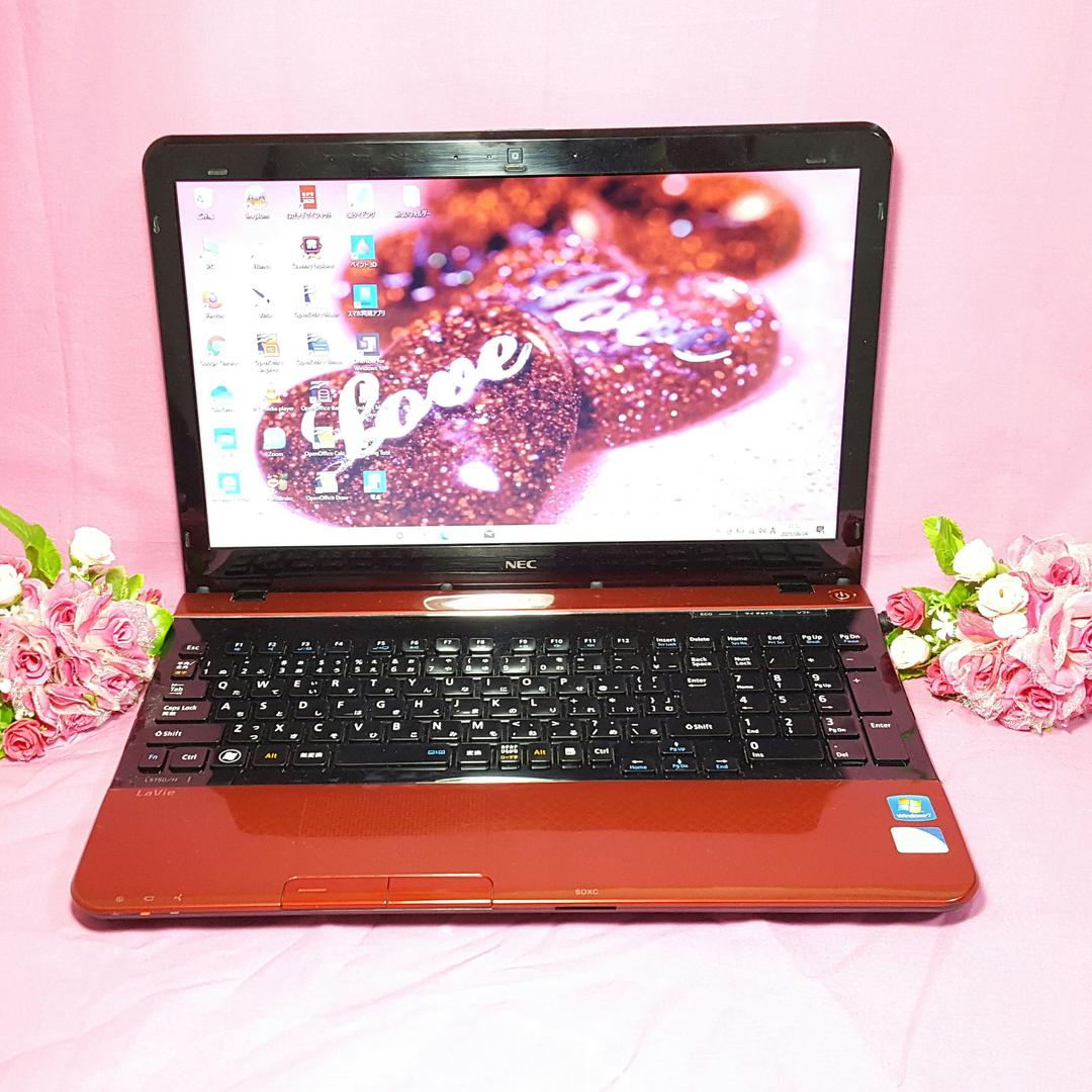 Win10❥レッド❥LaVie❥大容量❥HDMI❥Webカメラ❥テレワーク可能❥