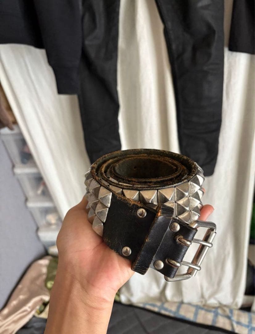 スタッズブラックベルト　archive y2k 平成