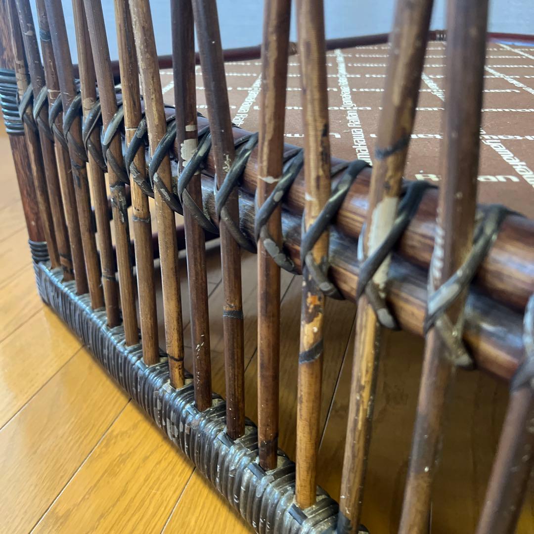 YAMAKAWA ラタン 籐 ヴィンテージ アンティーク 椅子 コーナー ④