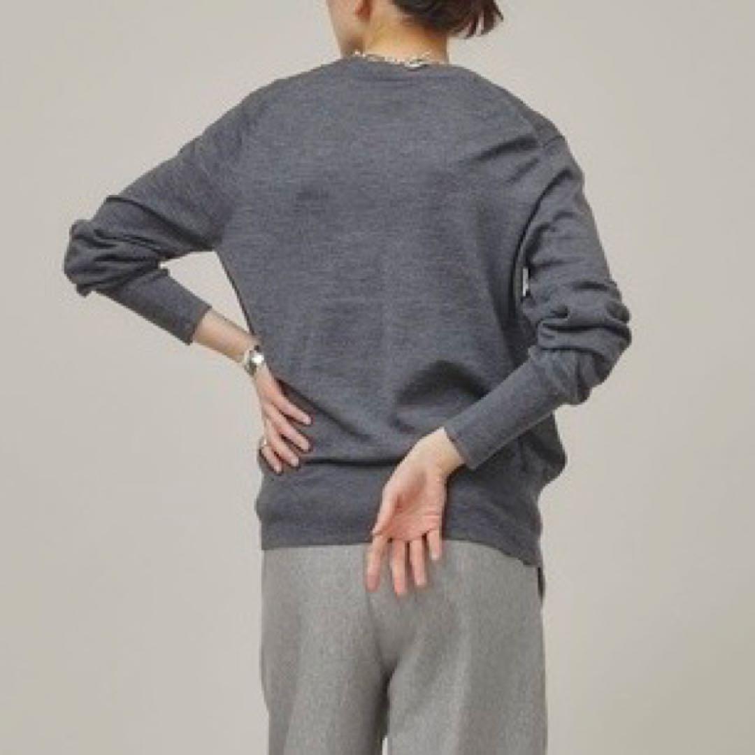 美品★　カレンソロジー　ファインウールクルーニットプルオーバー　グレー