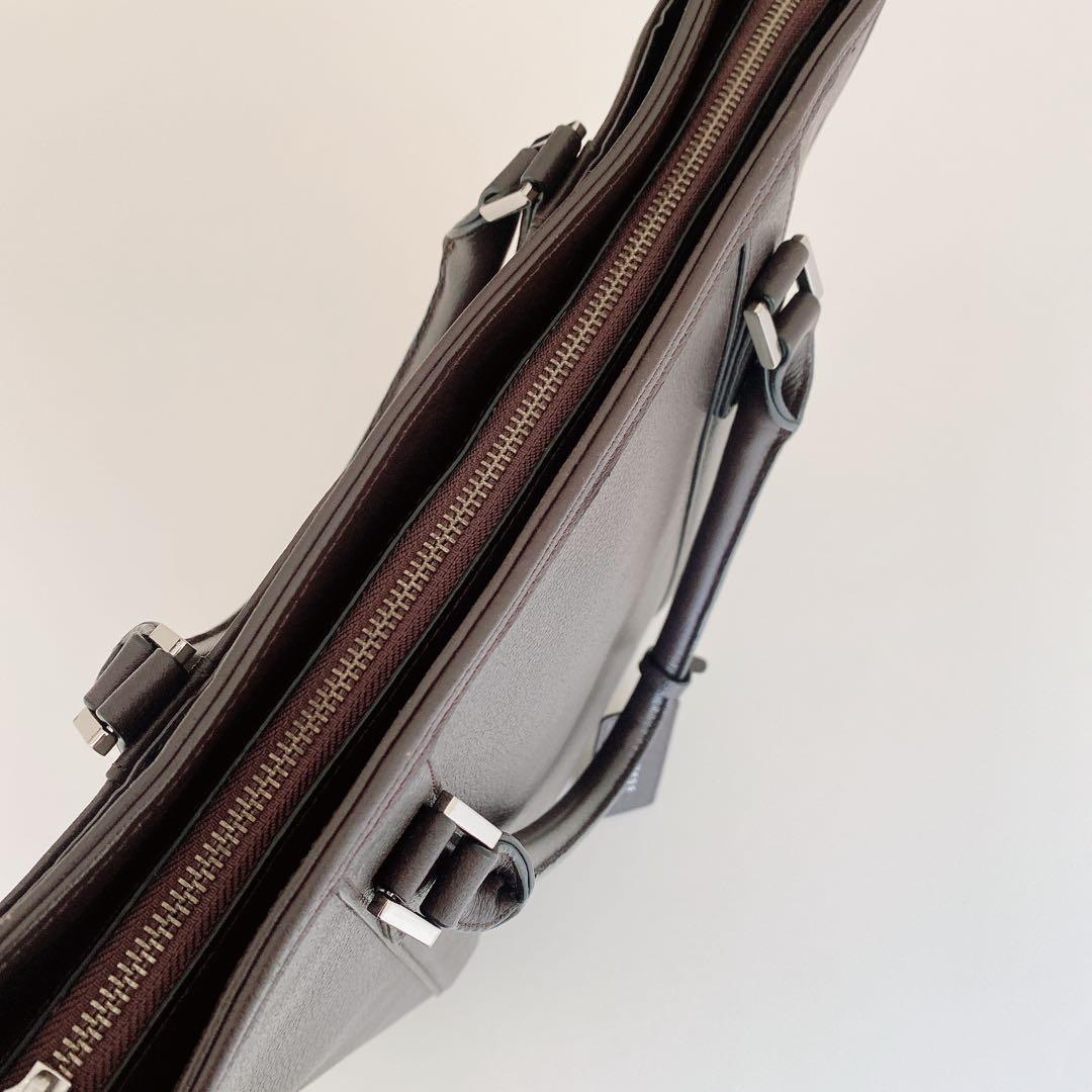 【美品】バーニーズニューヨーク ビジネストートバッグ 2way ショルダー紐付