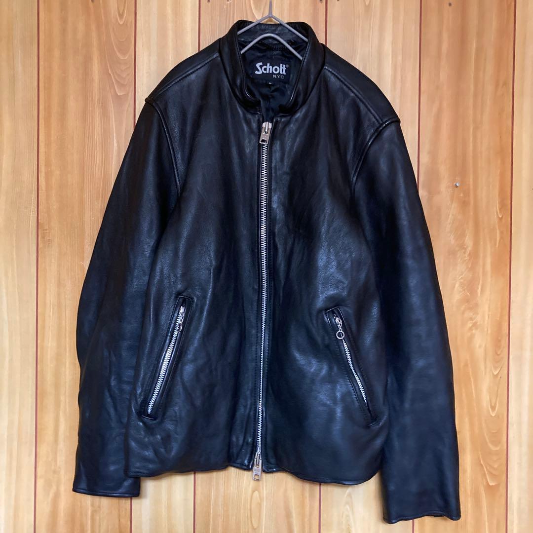 希少・美品　schott　レザージャケット シングルライダース 羊革