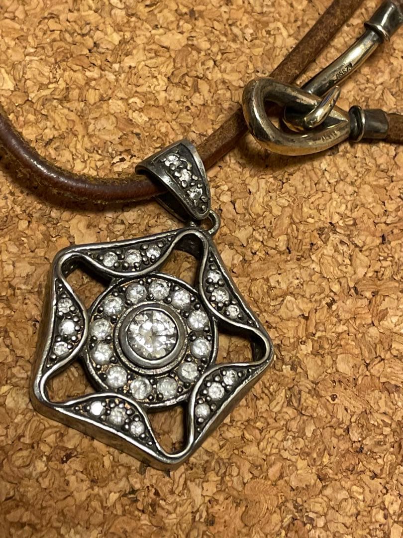 ◆感謝価格◆希少品◆シルバー925×AZ950レザーネックレス◆