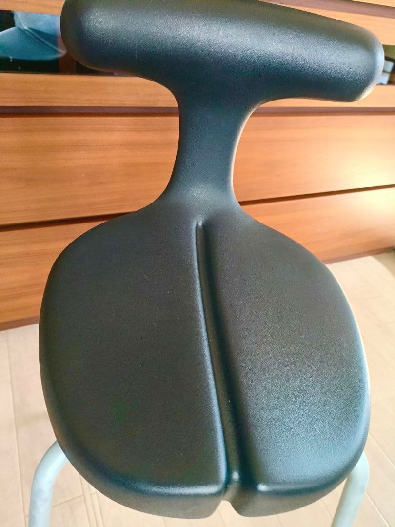 アーユルチェアー　スツール　ブラックＭ　座面高さ49cm &専用耐圧分散マット