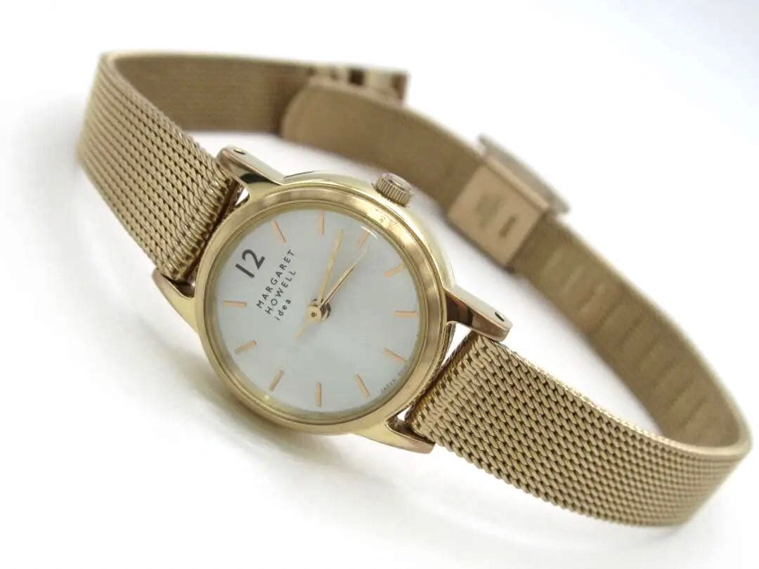 マーガレットハウエル ソーラー 腕時計 ゴールド B036-T021131