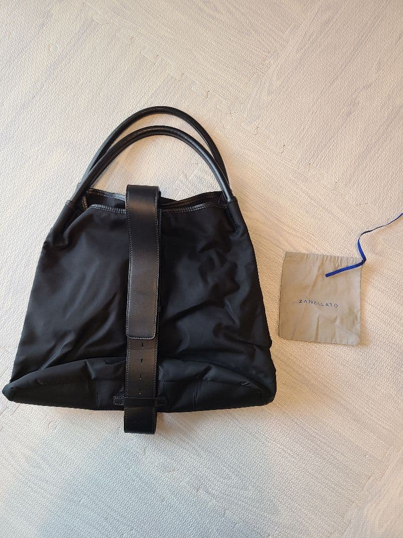【美品】ザネラート ZANELLATO ゾエ ZOE トートナイロン 黒