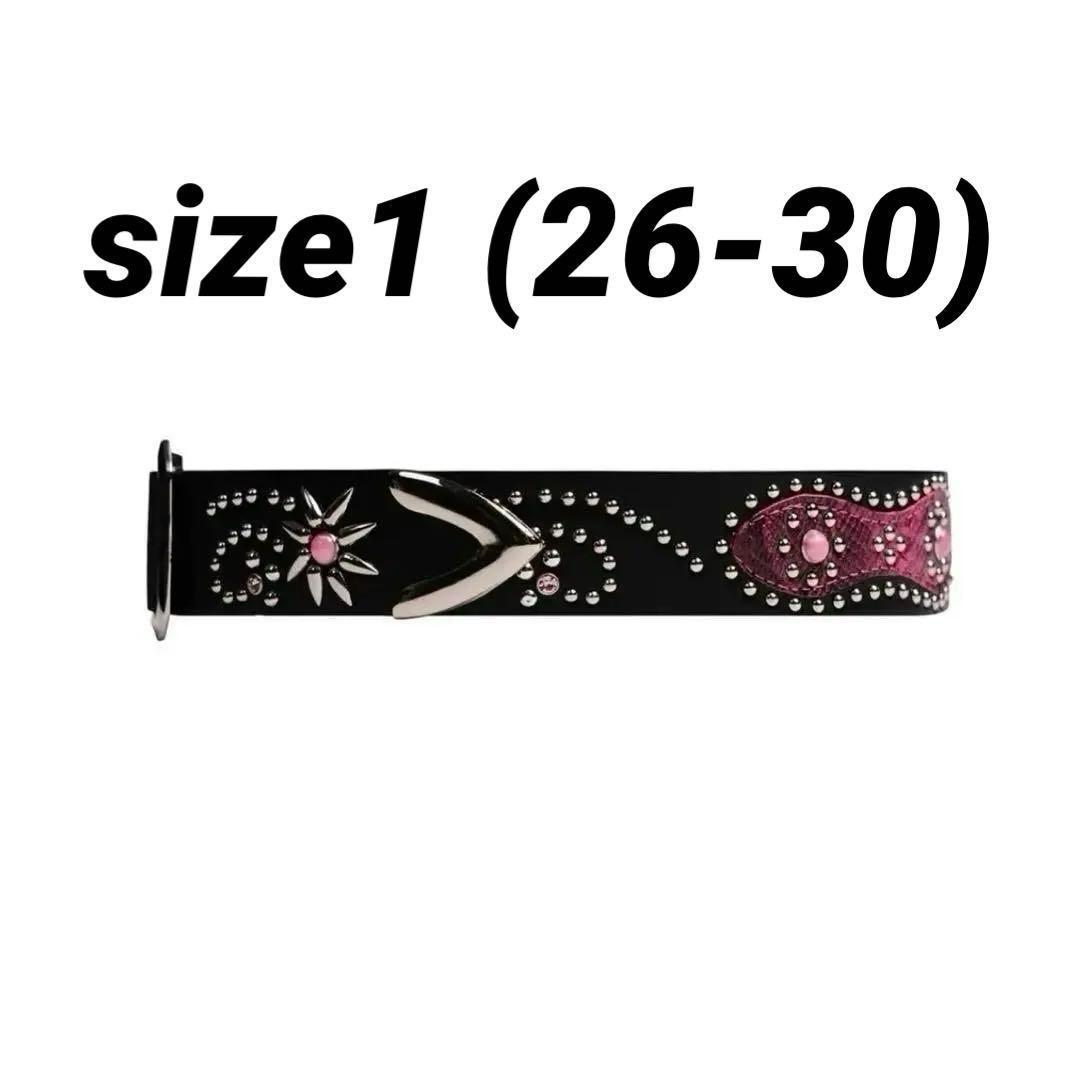 【サイズ1】ABRAHAM スタッズベルト jaded london htc