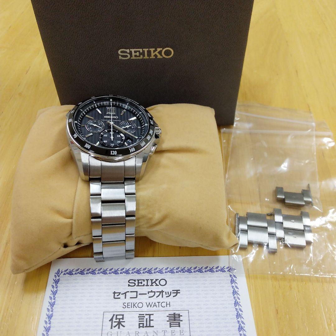 SEIKO ブライツ ソーラー ラジオウエーブ クロノグラフ ブラック 8B82