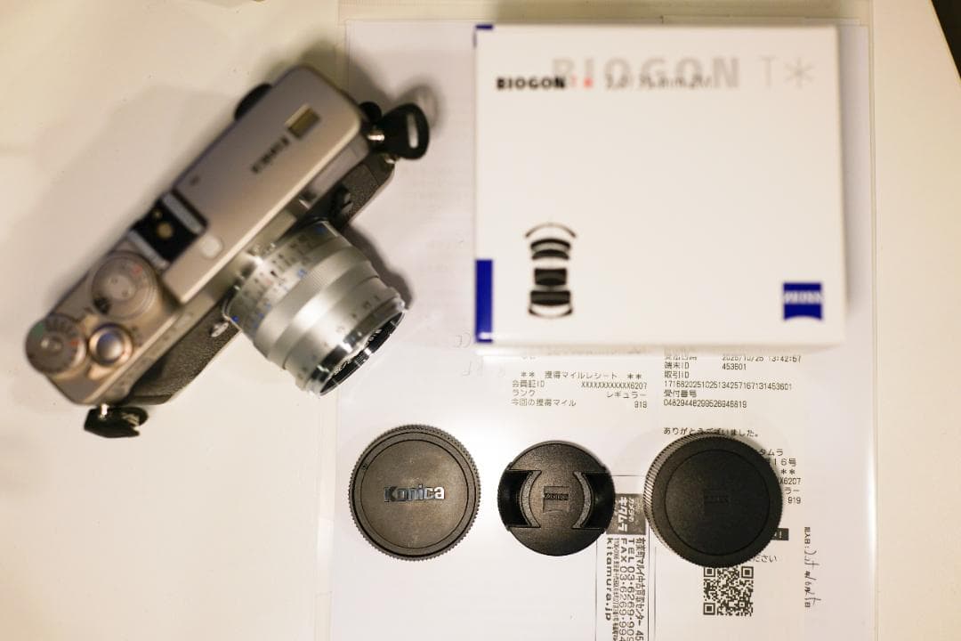 フィルムカメラ Konica HEXAR RF Limited + Zeiss ZM 35 F2