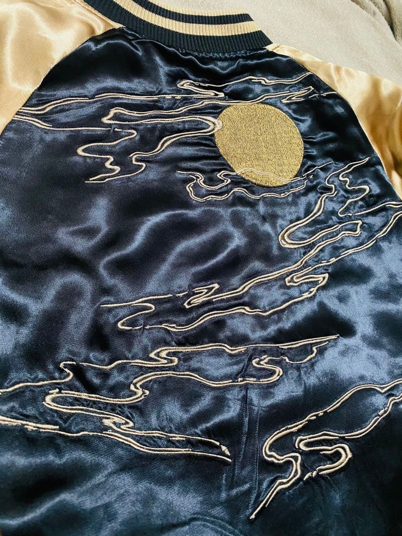 絡繰魂 美品 鶏 日本限定 スカジャン ２面用　レーヨン unisex