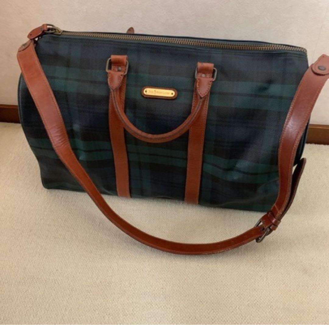 ポロラルフローレン ボストンバッグ PVCレザー ２WAY ヴィンテージ バッグ