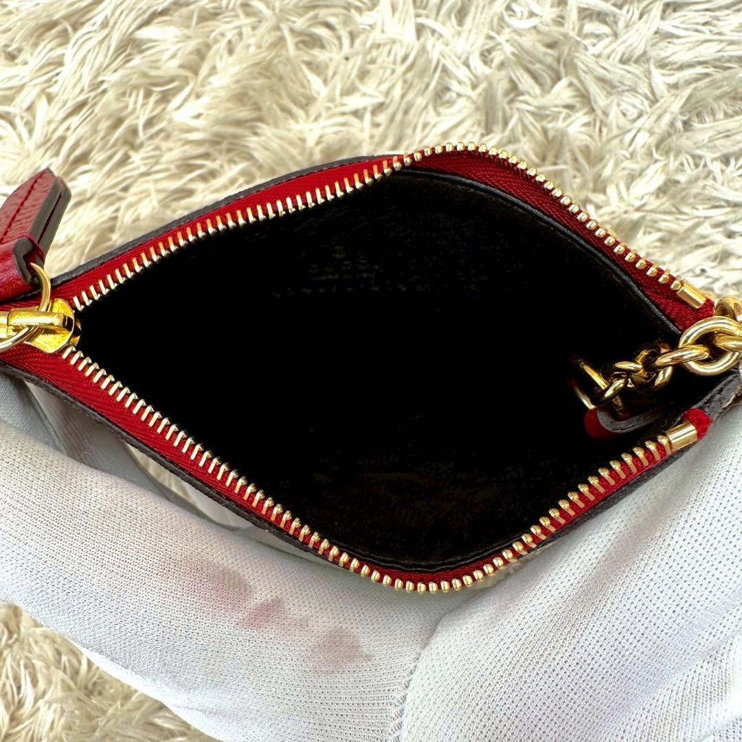 【未使用級】グッチ ケース 小銭入れ ベージュ 鳥 スプリーム 総柄