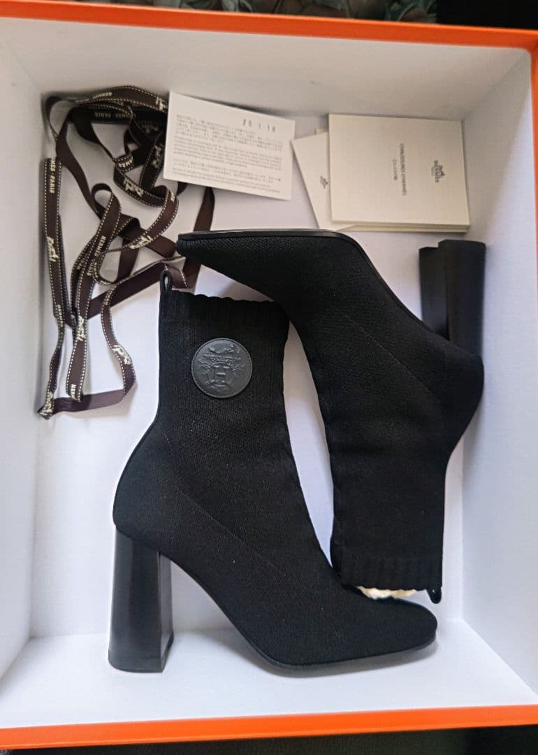 週末値下げ！エルメス　超美品　ショートブーツ　ジェナ 90　36.5　付属品完品