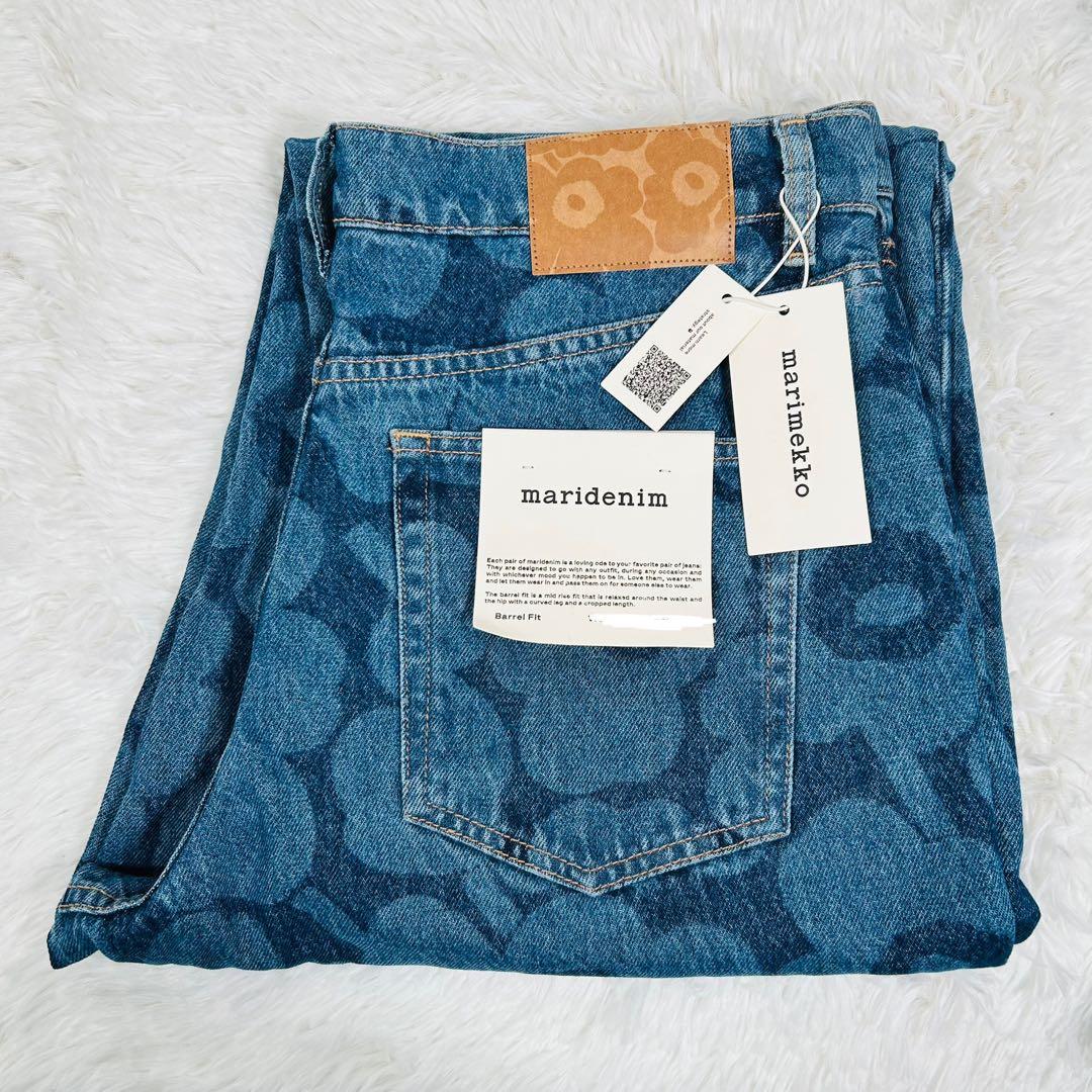 限定 marimekko Maridenim Unikko デニムパンツ 32