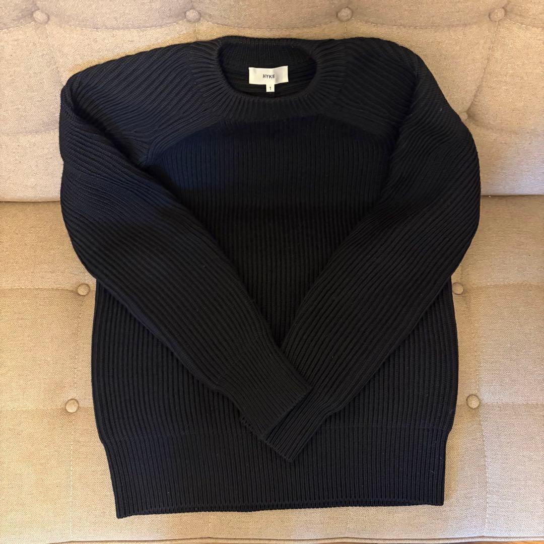 HYKE ハイク プルオーバー ニット サイズ1 ブラック