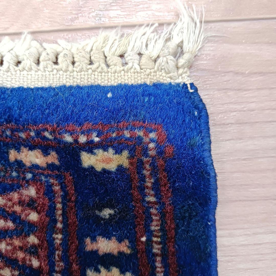 専用Y3139 パキスタン絨毯 ウール 手織り 187×126㎝ トライバルラグ