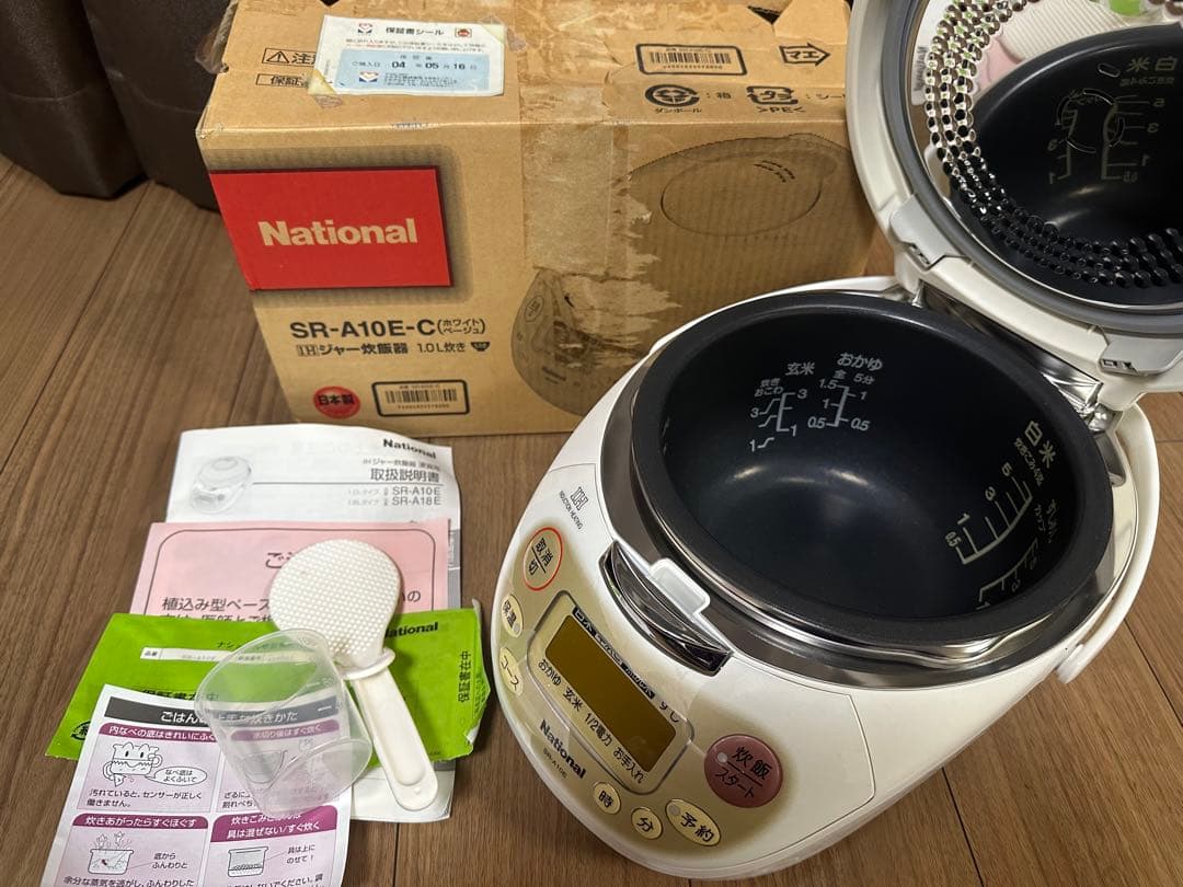 ち*う様 National IHジャー炊飯器1.0L SR-A10E-C ホワイ