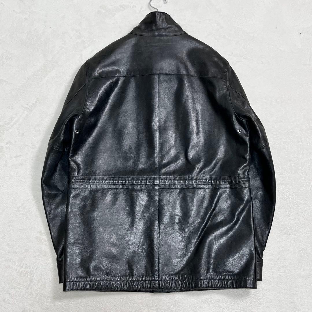 『ユナイテッドアローズ』M65 フィールドジャケット レザー 牛革 ダブルジップ
