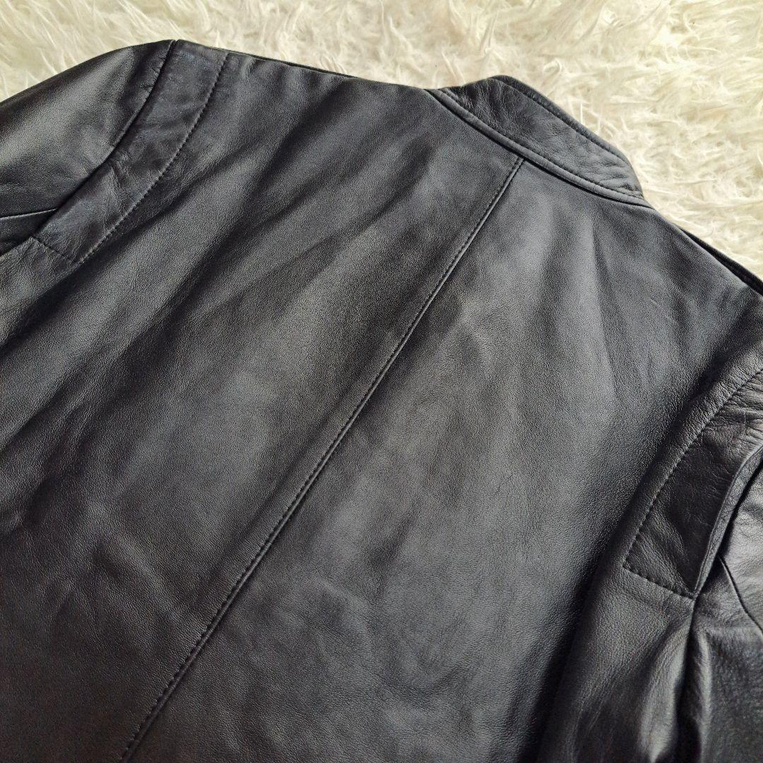 【極美品】【Theory】現行タグ　ラムレザーシングルライダースレザージャケット
