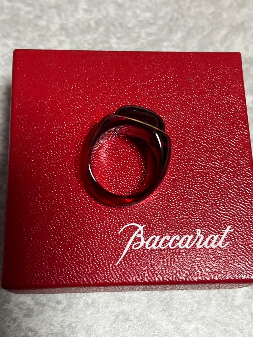 Baccarat 赤色 クリスタルリング