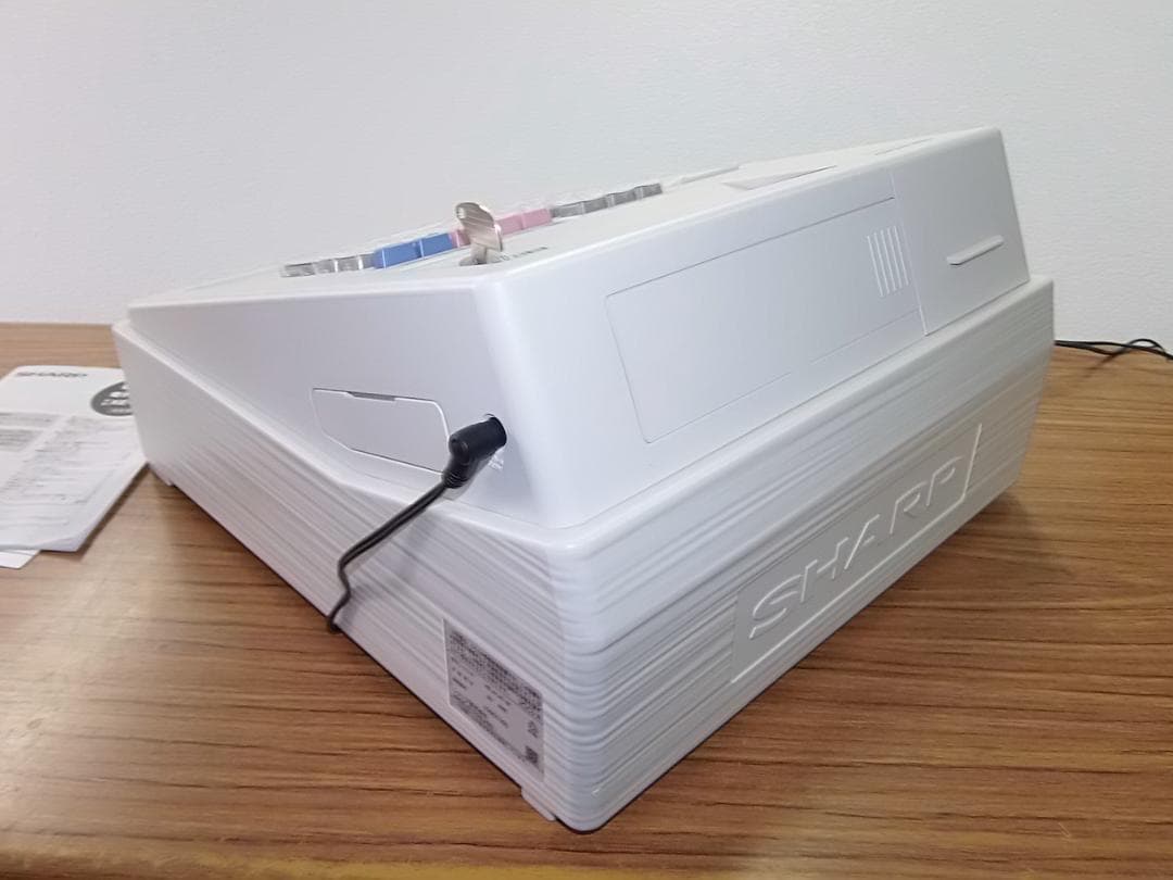 美品設定無料横型領収証シャープ８部門インボイスレジスターXE-A147　0329