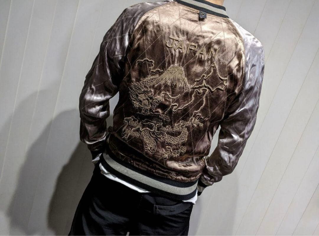 WJK 刺繍 リバーシブル スカジャン