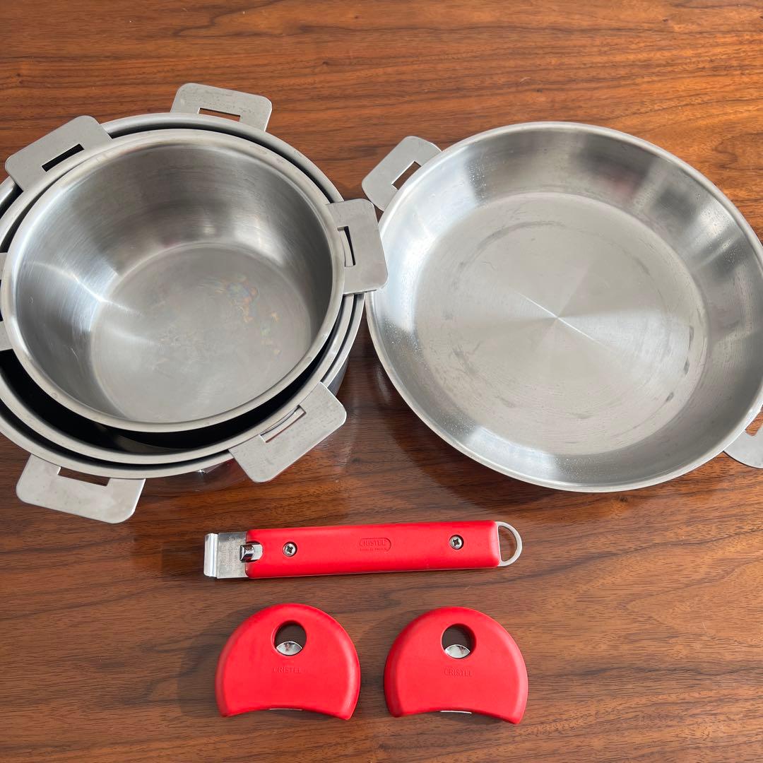 CRISTEL クリステル 鍋 フライパン 取っ手 6点セット
