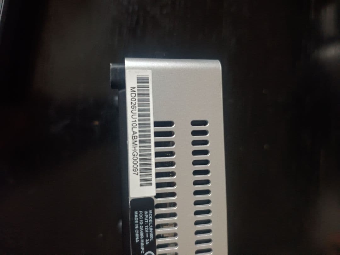 Minisforum UN100L ミニPC 完動品