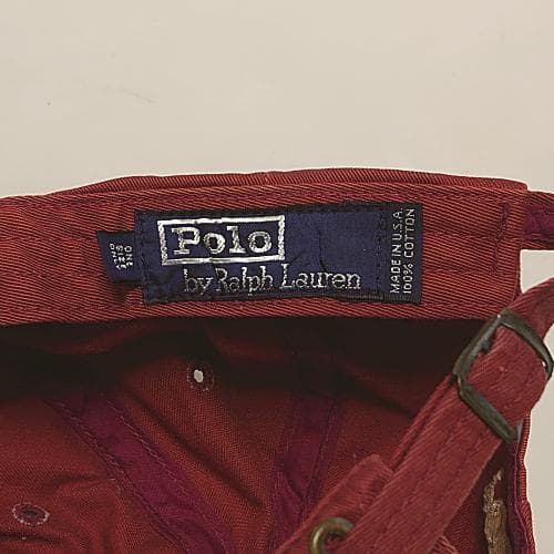 ポロスポーツ ラルフローレン　90s 当時物 パッチロゴCAP 帽子 米国製