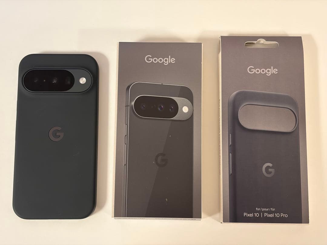Google Pixel10 obsidian 純正ケース クリアケース付き