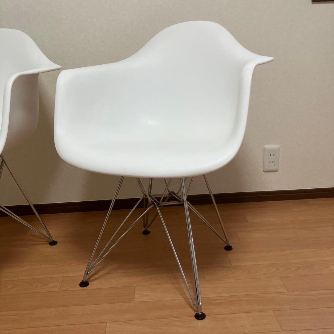 リプロダクト　イームズ　アーム　シェルチェア　ホワイト　2脚セット