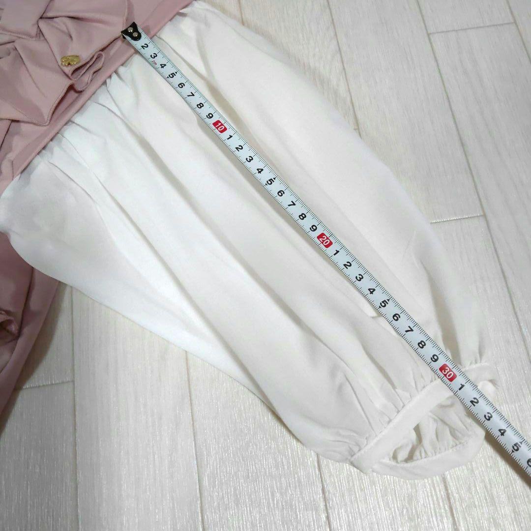 ケイトスペード120サイズ　袖切り替えボウワンピース　ピンク　五分袖　春秋