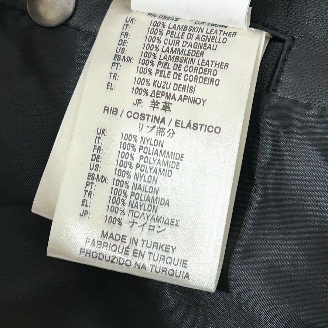 超美品✨ DIESEL BLACK GOLD ラムレザー MA-1 52