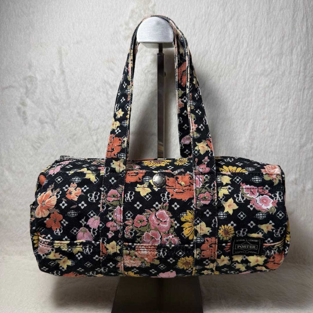 PORTER×BEAMS BOY 花柄モノグラム　ミニボストン