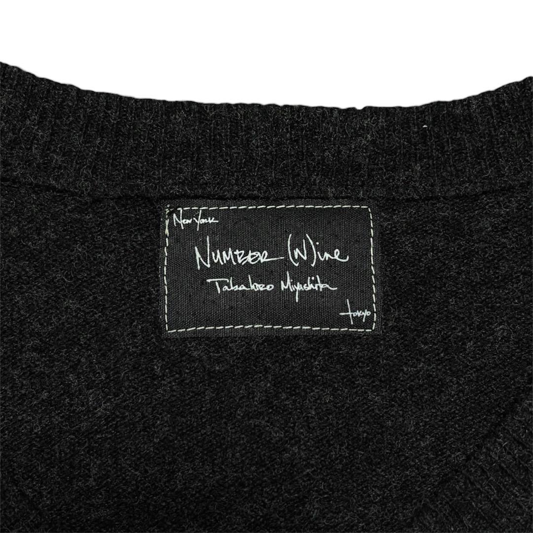 NUMBER(N)INE 06AW NOIR期 グランジ アーガイル ニット