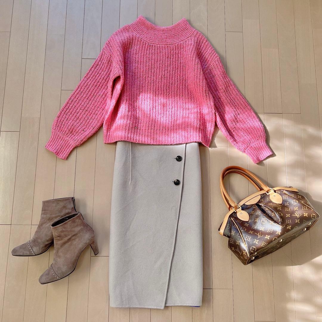 UNITED ARROWS リバーバイカラーラップスカート❤︎リバーシブル