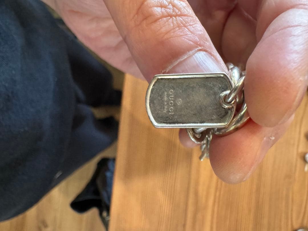 グッチ GUCCI ドッグタグ チェーン ブレスレット SV925 希少