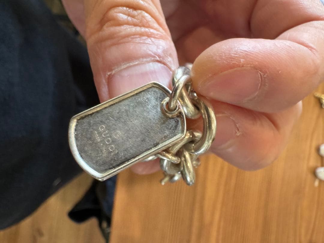 グッチ GUCCI ドッグタグ チェーン ブレスレット SV925 希少