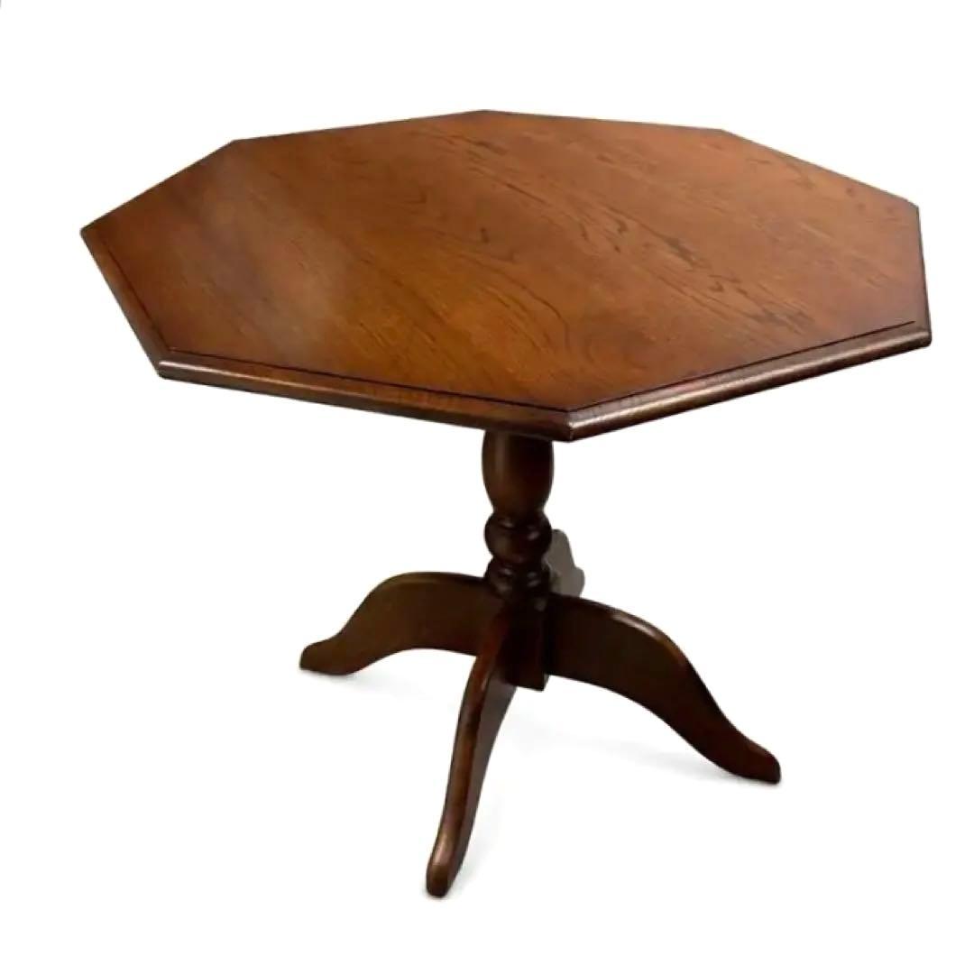 美品✨直径76cm木製八角形テーブル