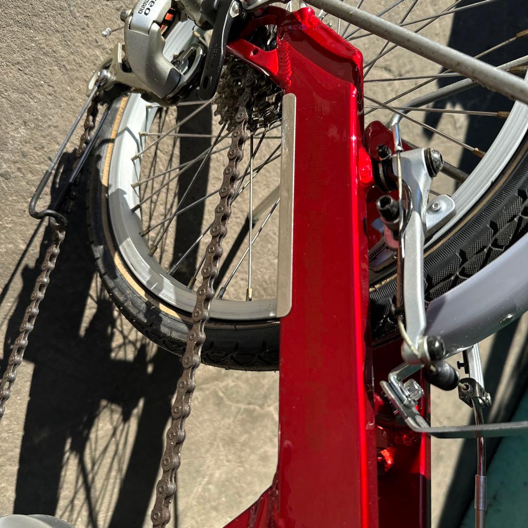 赤 折りたたみ自転車